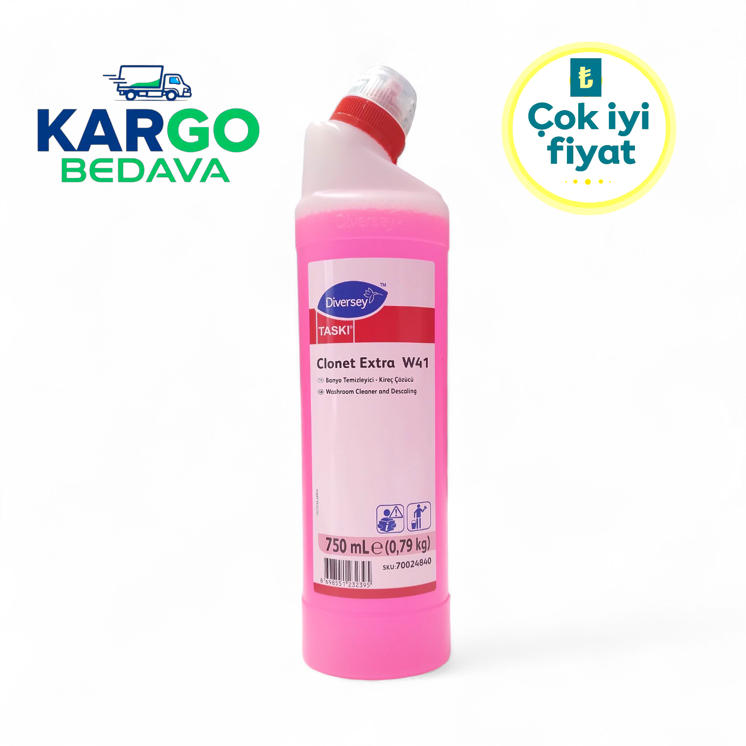 Diversey Clonet Extra W41 Kireç Sökücü 750 Ml