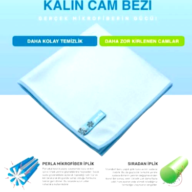 Perla Mikrofiber Kalın Cam Bezi