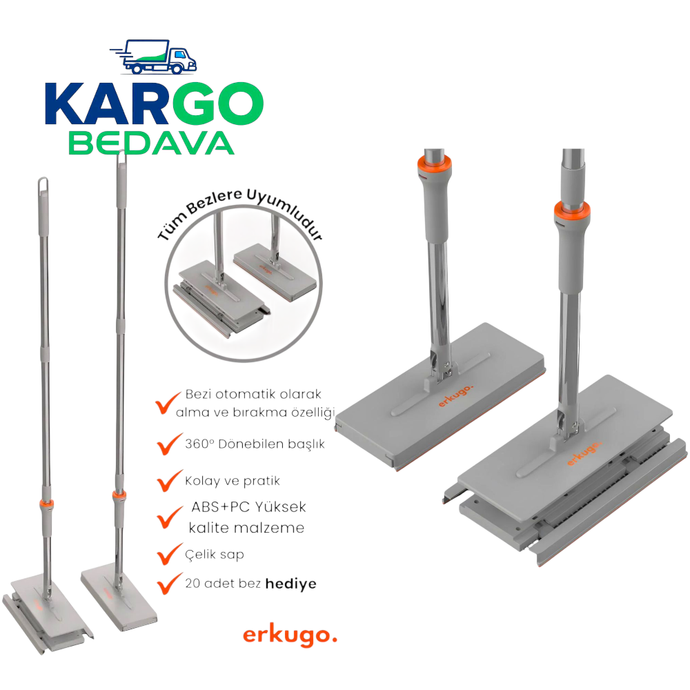 Kıskaçlı Tembel Mop Set