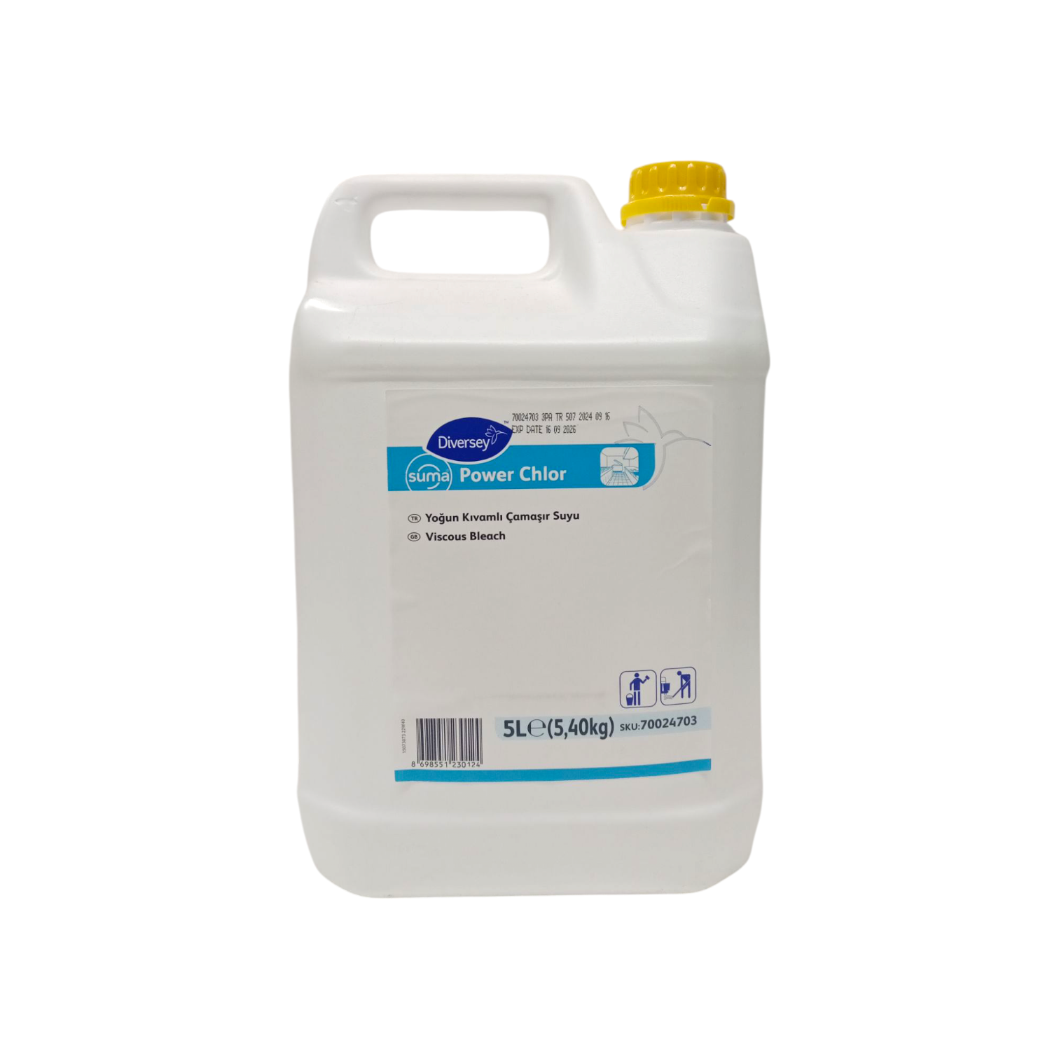 Diversey Power Chlor Yoğun Kıvamlı Çamaşır Suyu 5L