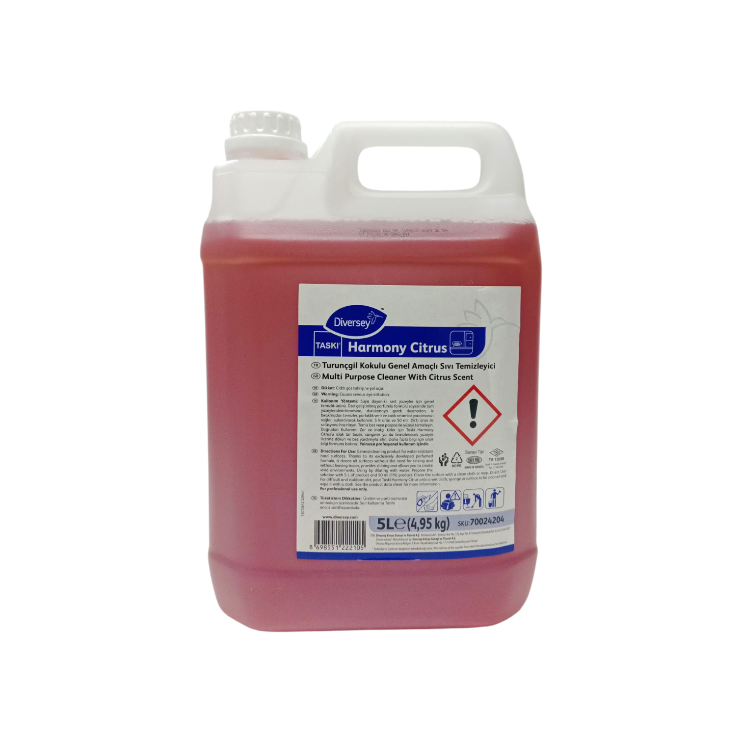 Diversey Taski Harmony Citrus Turunçgil Kokulu Genel Yüzey Temizleyici 5L