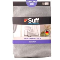 Suff Menekşe Mikrofiber Waffle Kurulama Bezi Gri 40x40 cm