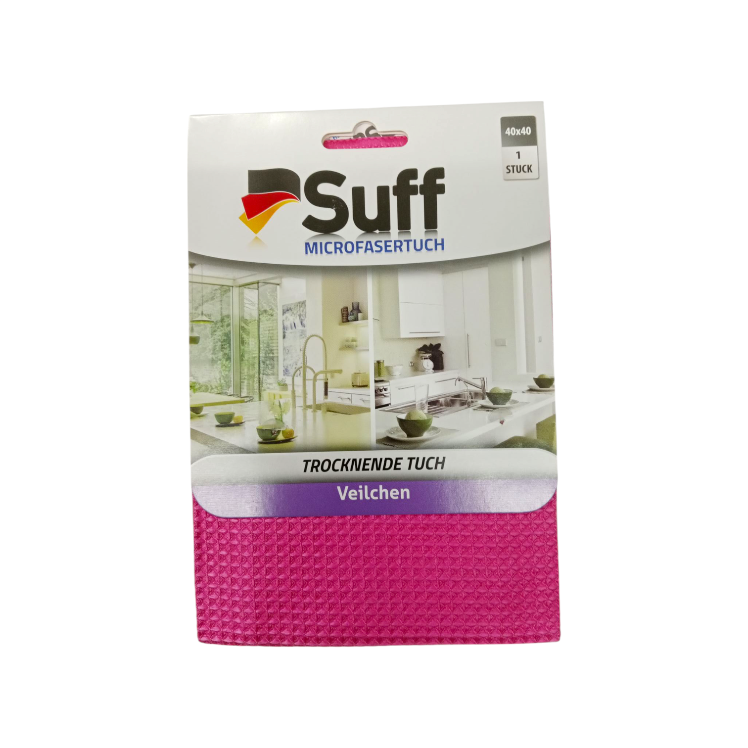 Suff Menekşe Mikrofiber Waffle Kurulama Bezi Pembe