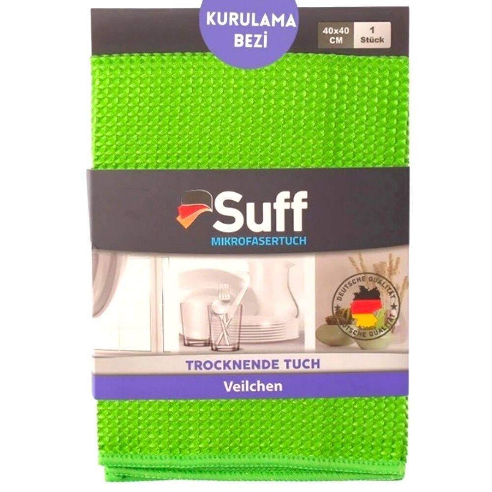 Suff Menekşe Mikrofiber Waffle Kurulama Bezi Yeşil