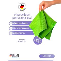 Suff Menekşe Mikrofiber Waffle Kurulama Bezi Yeşil