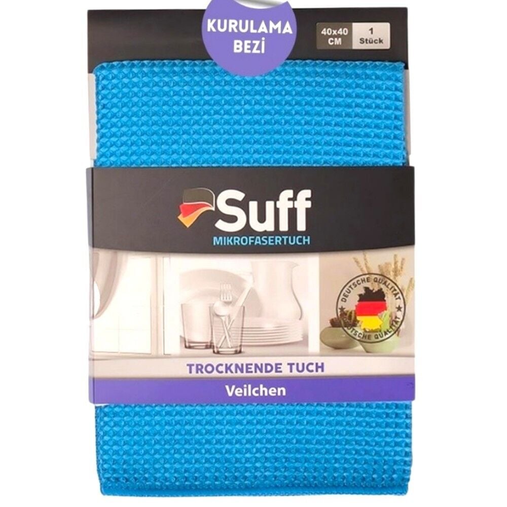 Suff Menekşe Mikrofiber Waffle Kurulama Bezi Mavi 40x40 cm