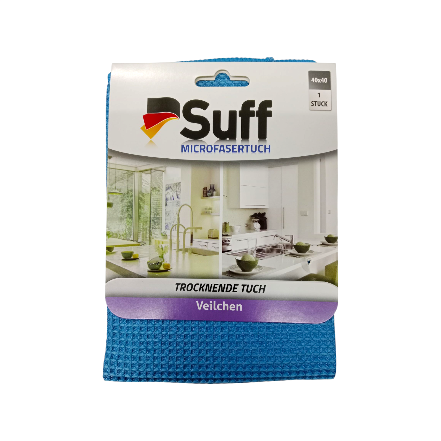 Suff Menekşe Mikrofiber Waffle Kurulama Bezi Mavi