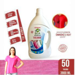 EGA Power Jel Renkliler İçin Sıvı Çamaşır Deterjanı 3900 Ml