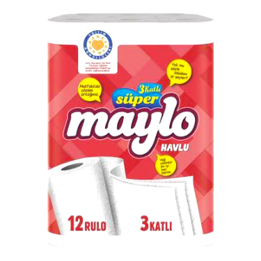 Maylo 3 Katlı Havlu 12 Rulo