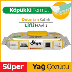 Sleepy Easy Clean Süper Yağ Çözücü Lifli Havlu 30 Adet