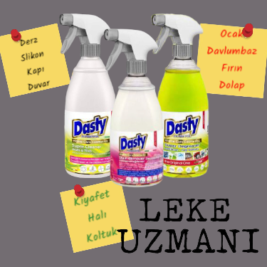 Dasty Leke Uzmanı 3'lü Set (Dasty Derz, Yağ Çöz, Leke Çıkarıcı)