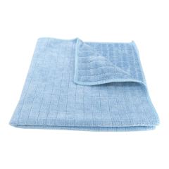Silver Kareli Mikrofiber Genel Temizlik ve Tezgah Bezi Mavi