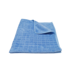Silver Kareli Mikrofiber Genel Temizlik ve Tezgah Bezi Mavi 40*40 cm 320 GSM