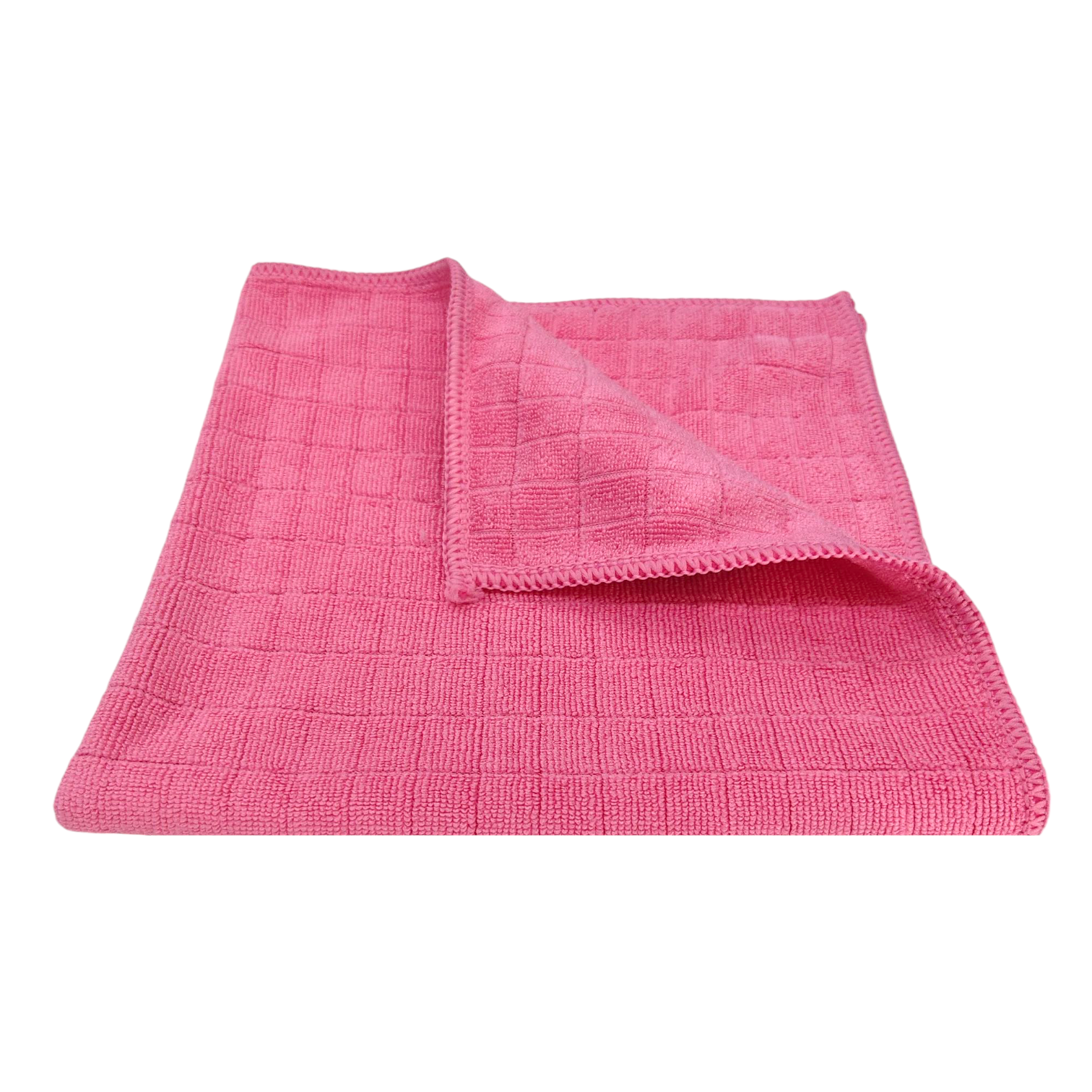 Kareli Mikrofiber Genel Temizlik ve Tezgah Bezi Pembe