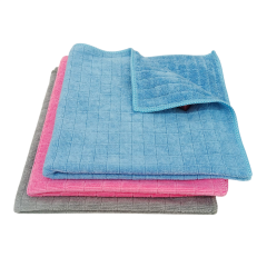 Silver Kareli Mikrofiber Genel Temizlik ve Tezgah Bezi Karma (3 Adet)