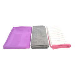 Kanz Sihirli Mikrofiber Bez 1 Adet, Silver Kareli Mikrofiber Genel Temizlik ve Tezgah Bezi 1 Adet, Silver Kurulama Bezi 1 Adet