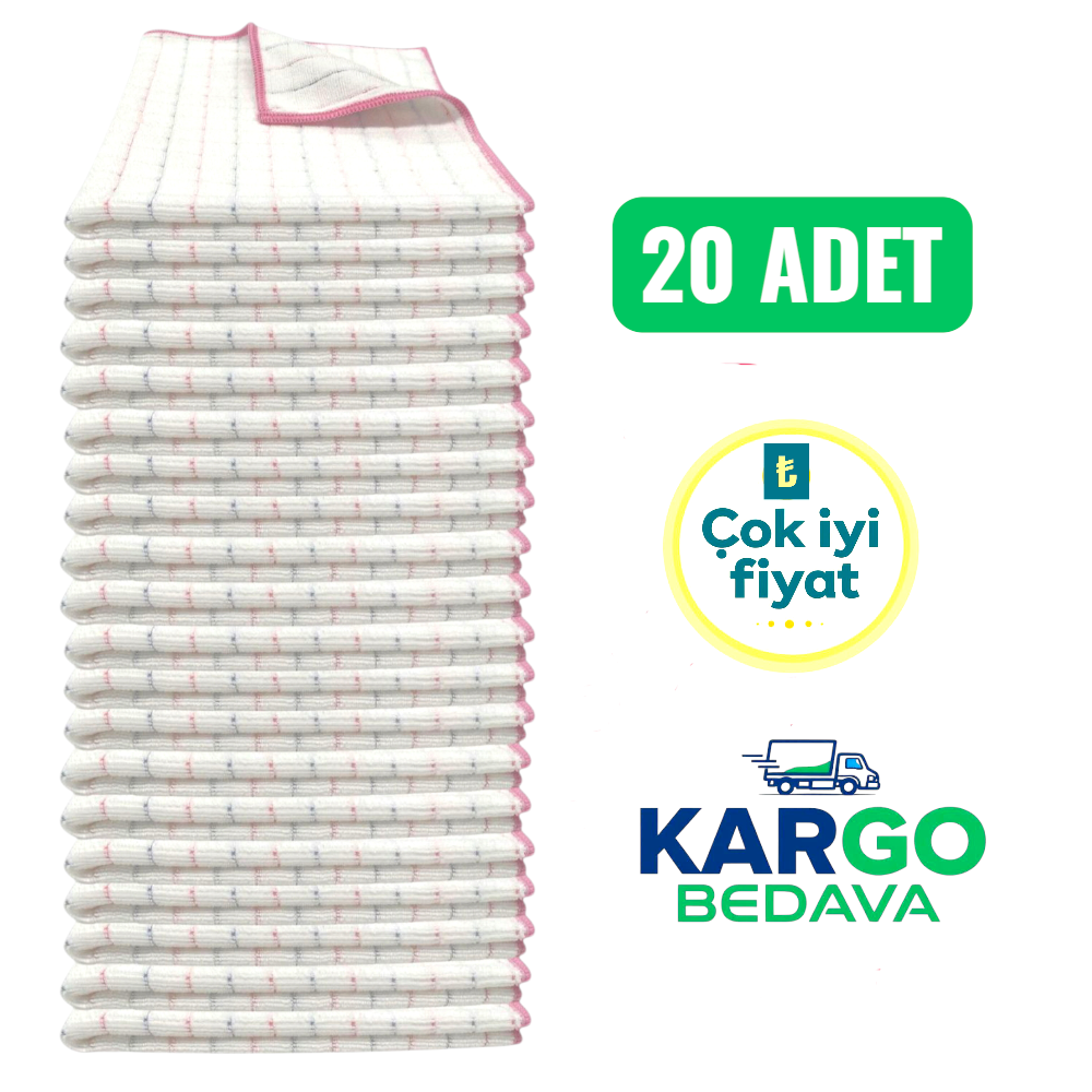 Silver Mikrofiber Genel Temizlik ve Kurulama Bezi 40*40 cm 320 GSM (20 Adet)