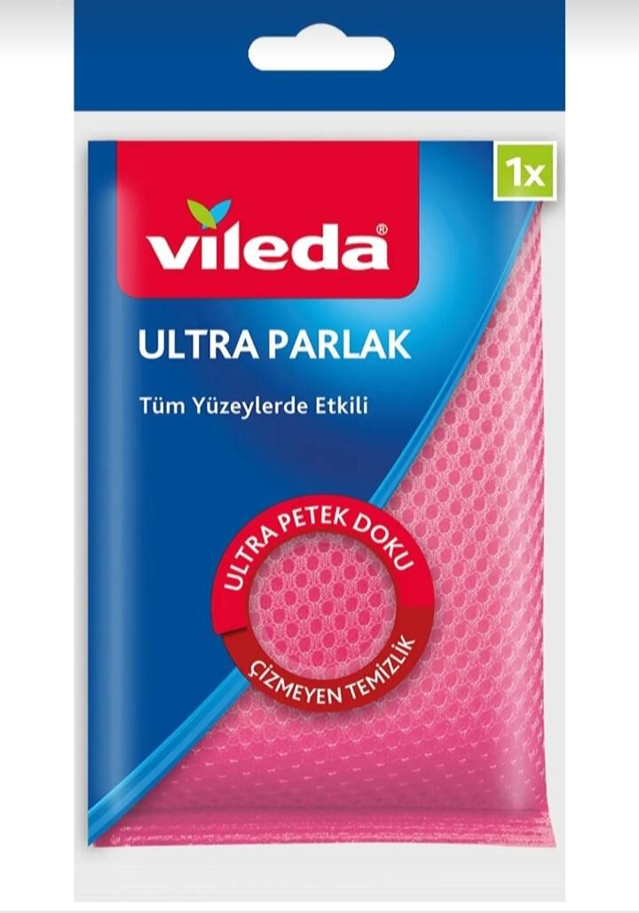 Vileda Ultra Parlak Bulaşık Süngeri pembe