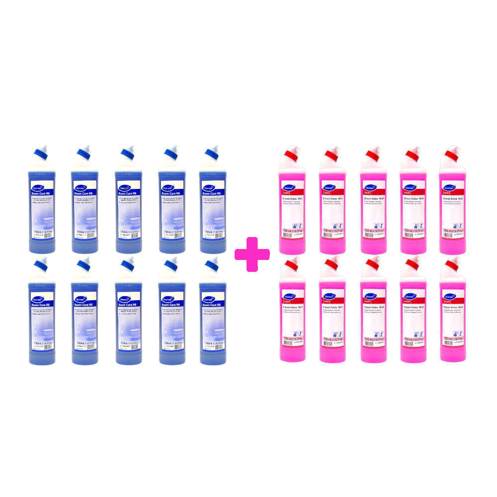 Diversey Clonet Extra W41 Kireç Sökücü 750 ml (10 Adet), Room Care R6 750 ml (10 Adet)