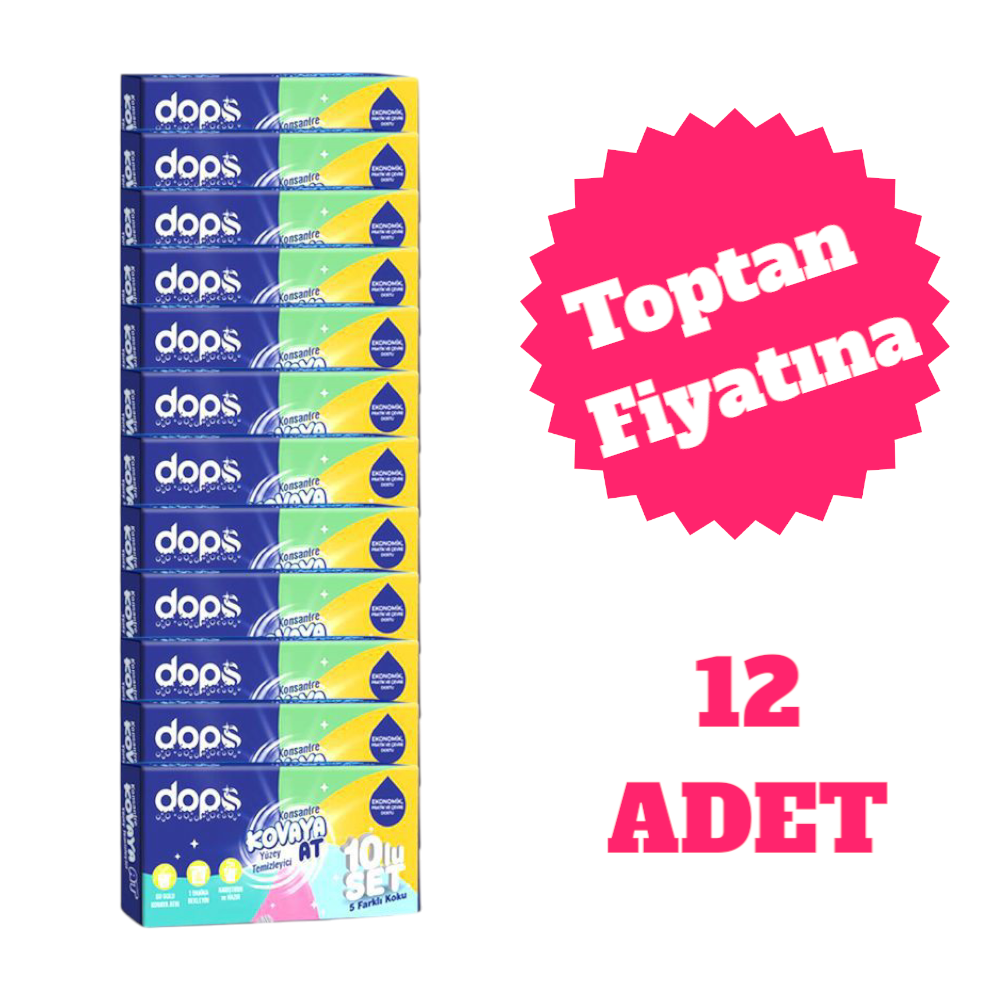Dops Konsantre Suda Eriyen Parfümlü Yüzey Temizleyici (12 Paket)