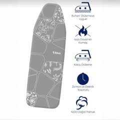 Silva Ütü Masası Kılıfı Gri