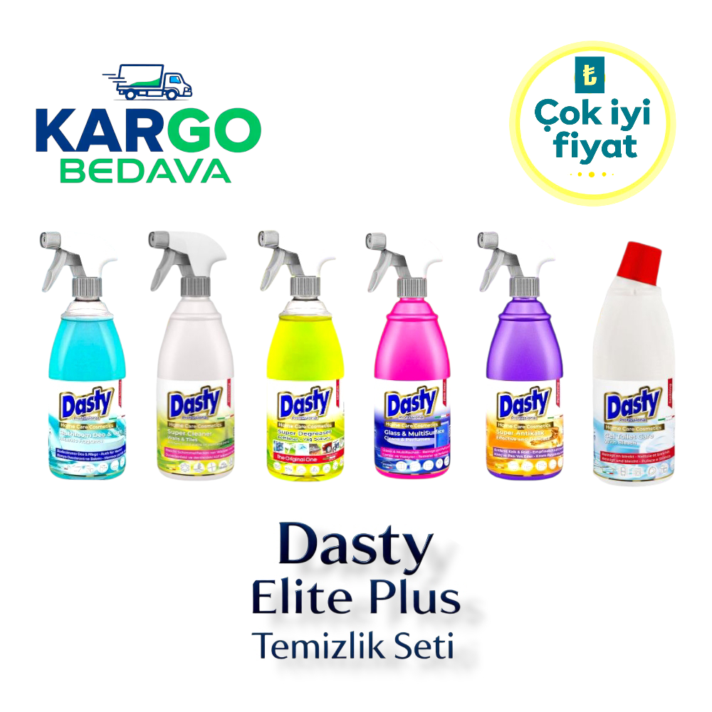 Dasty Elite Plus Temizlik Seti (Banyo, Derz ,Mutfak, Cam, Kireç, WC) 6 Adet
