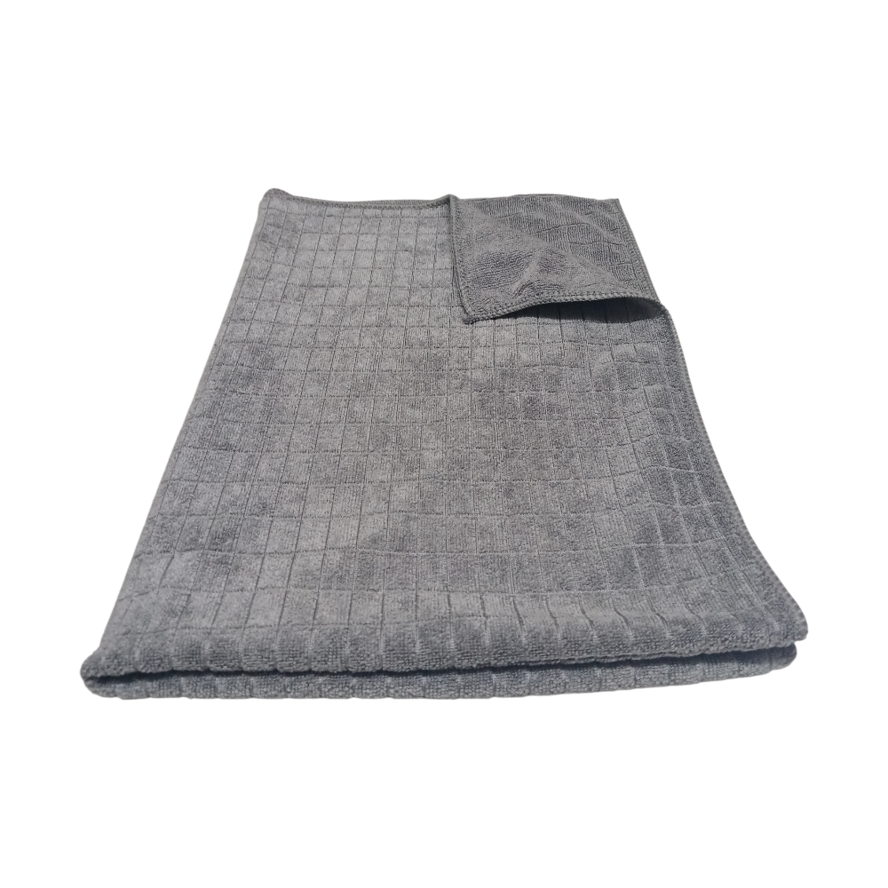 Silver Kareli Mikrofiber Genel Temizlik ve Kurulama Bezi Gri 50*70 cm