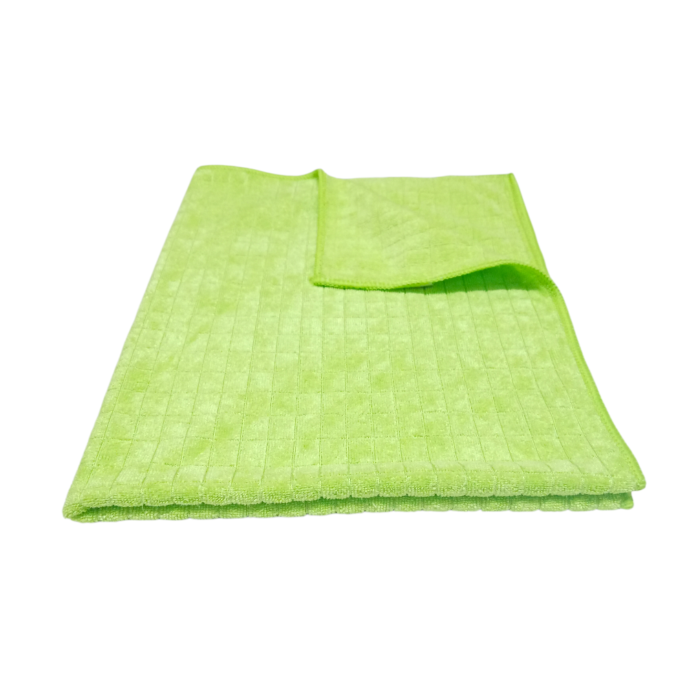 Silver Kareli Mikrofiber Genel Temizlik ve Kurulama Bezi Yeşil 50*70 cm