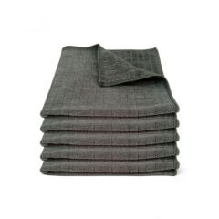 Silver Kareli Mikrofiber Genel Temizlik ve Tezgah Bezi Gri 40*40 cm, 320 gsm(5 Adet)