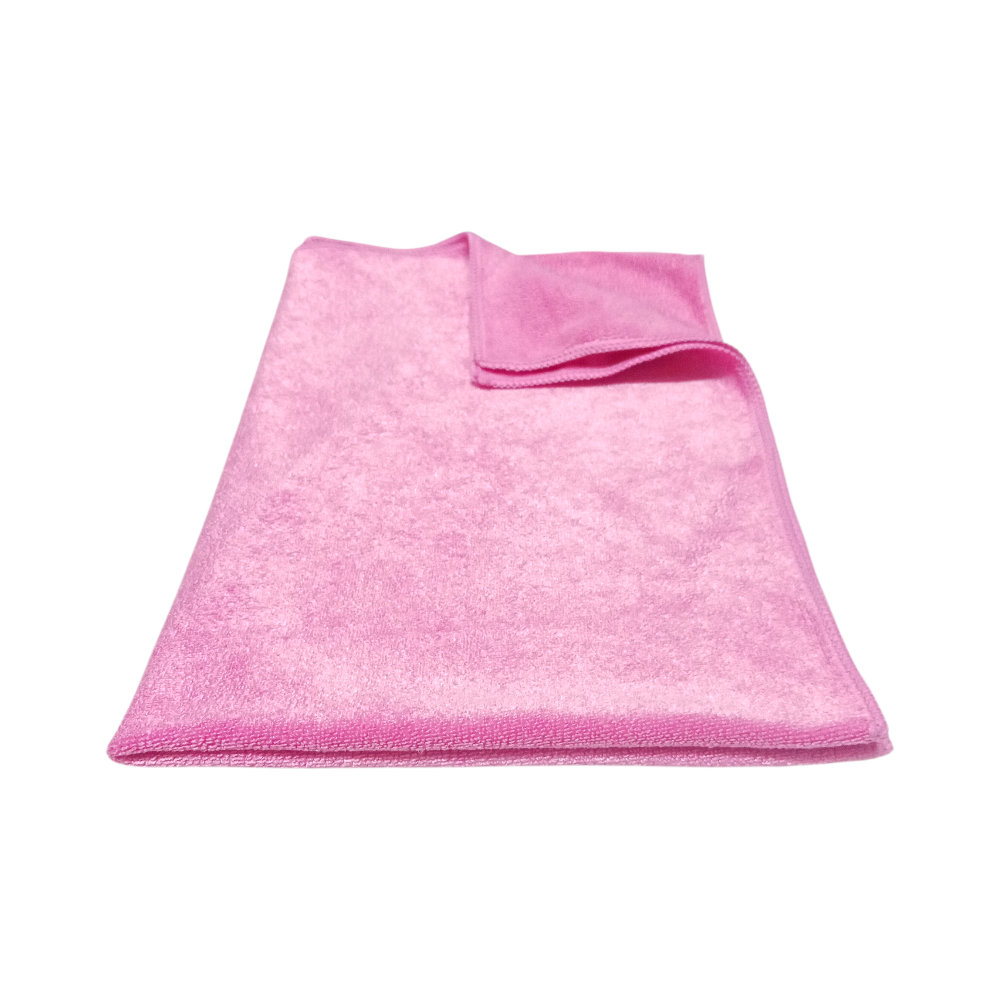 Silver Parlak Yüzey Mikrofiber Genel Temizlik ve Kurulama Bezi Pembe 50*70 cm 365 GSM
