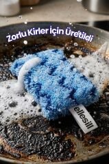 Ellesil Ultra Fiber Premium Bulaşık Süngeri Mavi