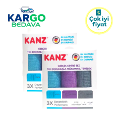 Kanz Sihirli Mikrofiber Bez 3'Lü Paket(2 Paket) Cam Bezi, Tezgah Bezi