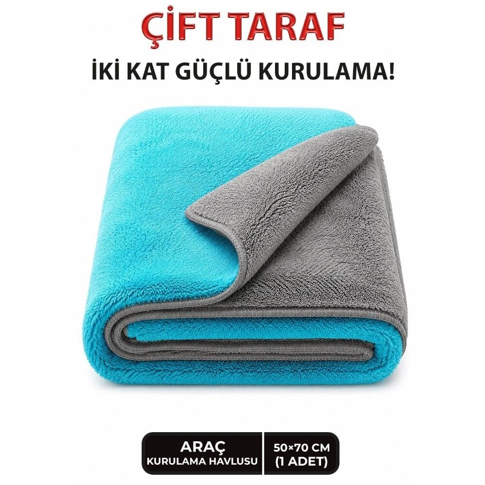 Silver Oto Kurulama Havlusu Çift Taraflı 50*70 cm 600 GSM