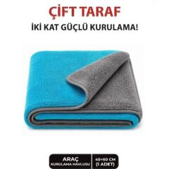 Silver Oto Kurulama Havlusu Çift Taraflı 40x60 cm 600 GSM