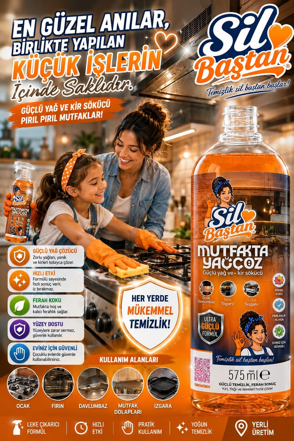 Sil Baştan Yağ Sökücü 575 ml