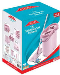 Flora Trio Mopset 3 Bölmeli (Yıkama, Durulama, Sıkma)