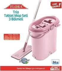Flora Trio Mopset 3 Bölmeli (Yıkama, Durulama, Sıkma)