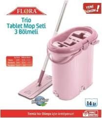 Flora Trio Mopset 3 Bölmeli (Yıkama, Durulama, Sıkma)