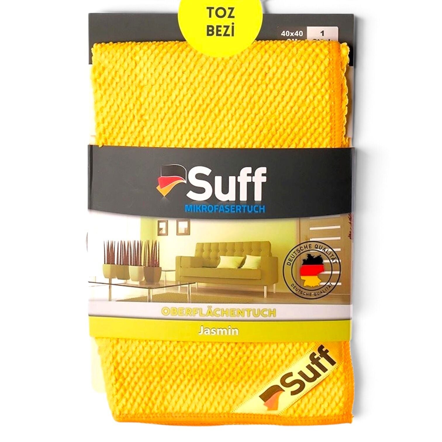 Suff Jasmin Toz ve Genel Temizlik Bezi Sarı 40x40 cm