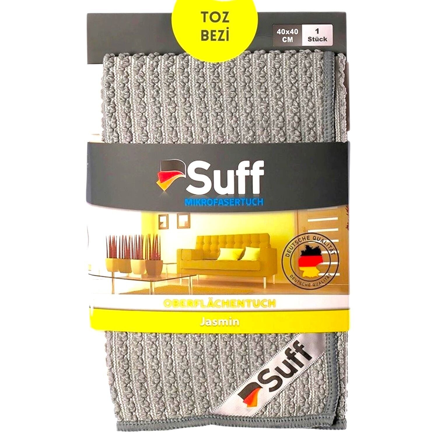 Suff Jasmin Toz ve Genel Temizlik Bezi Gri 40x40 cm
