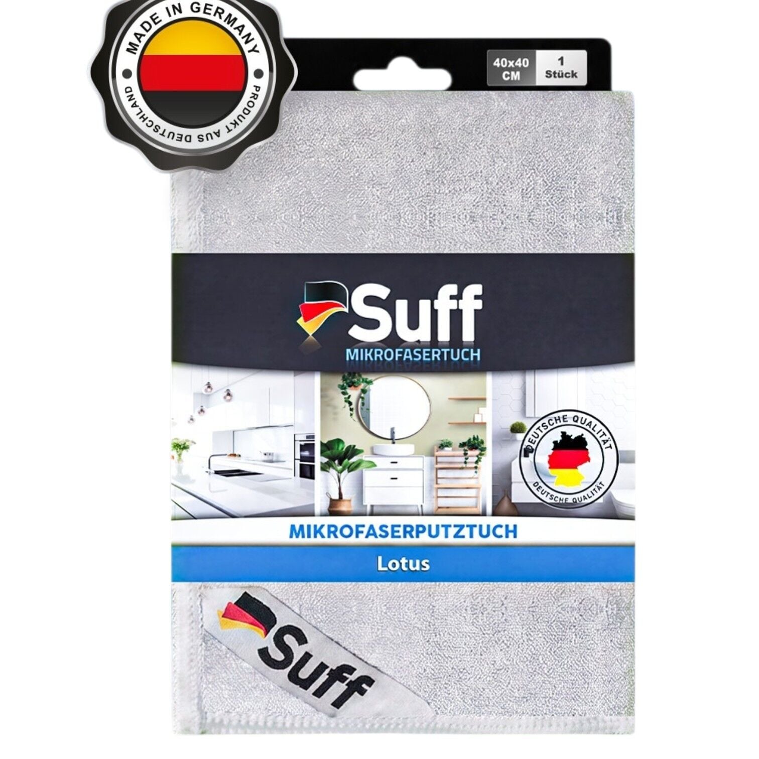 Suff Lotus Premium Yüzey Temizlik Bezi Gri 40x40 cm