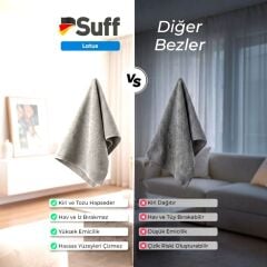 Suff Lotus Premium Yüzey Temizlik Bezi Gri 40x40 cm