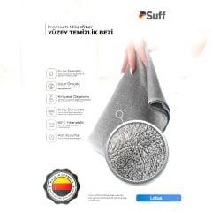 Suff Lotus Premium Yüzey Temizlik Bezi Gri 40x40 cm