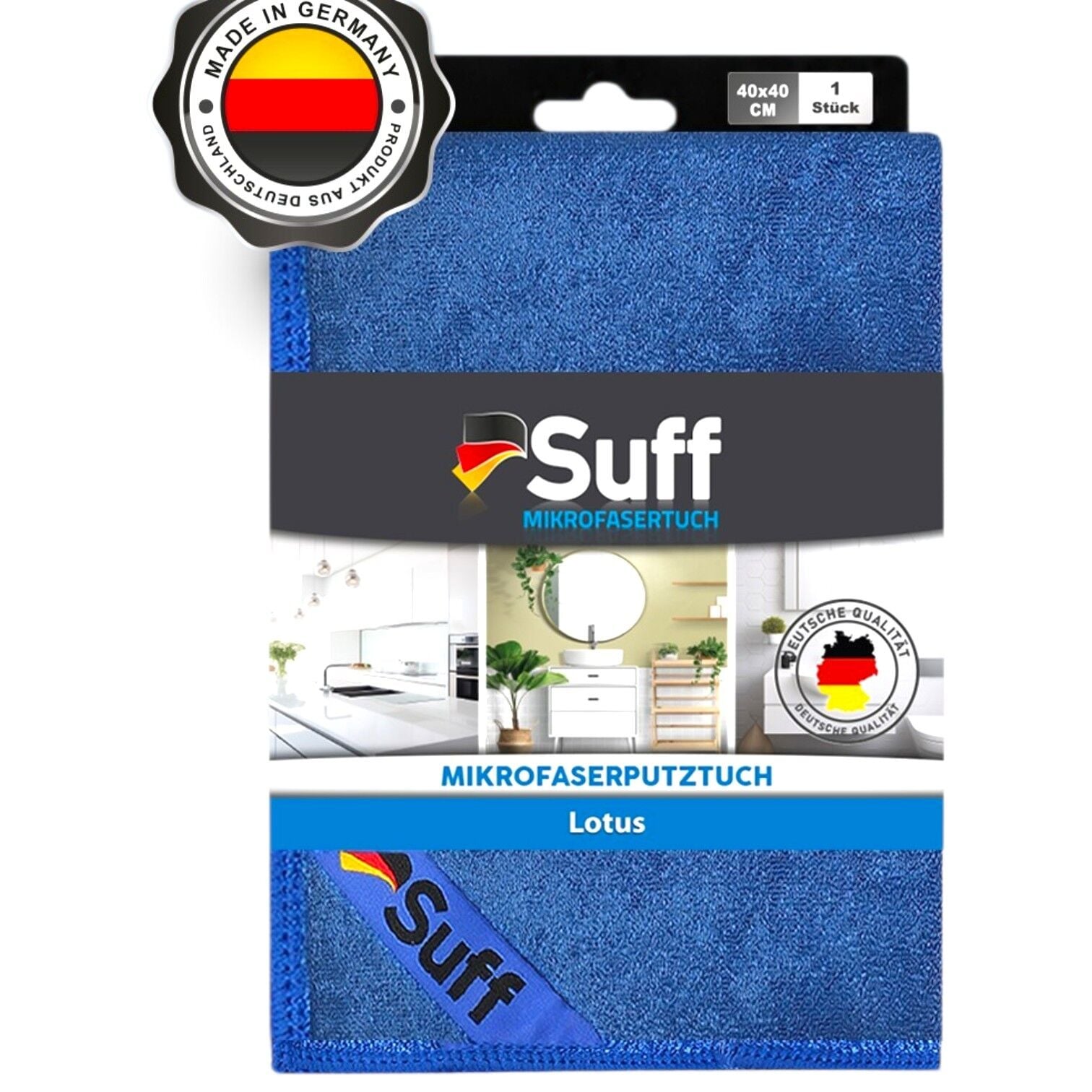 Suff Lotus Premium Yüzey Temizlik Bezi Mavi 40x40 cm