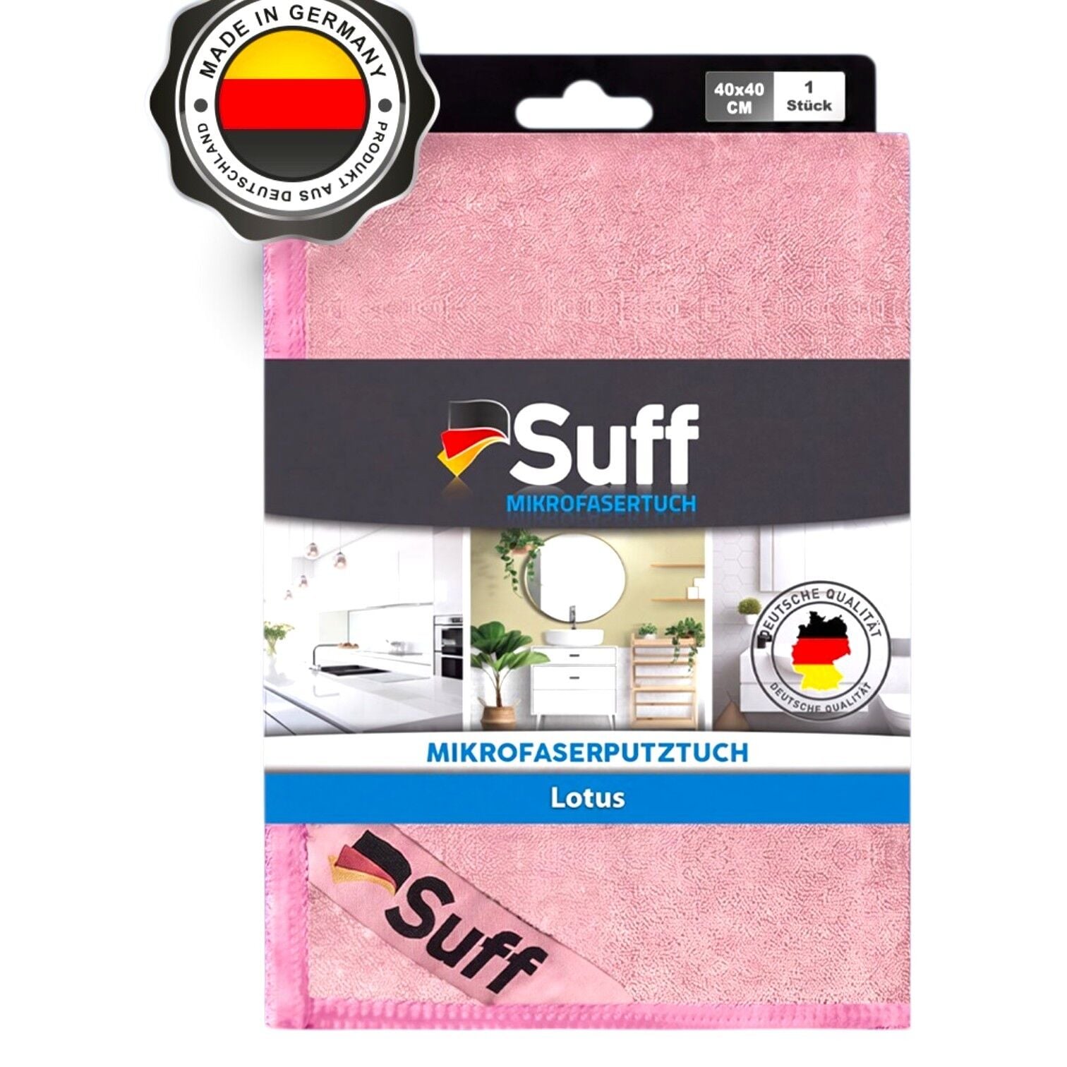 Suff Lotus Premium Yüzey Temizlik Bezi Pembe 40x40 cm