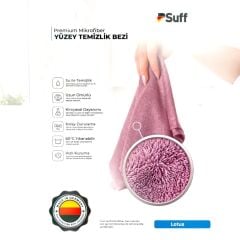 Suff Lotus Premium Yüzey Temizlik Bezi Pembe 40x40 cm