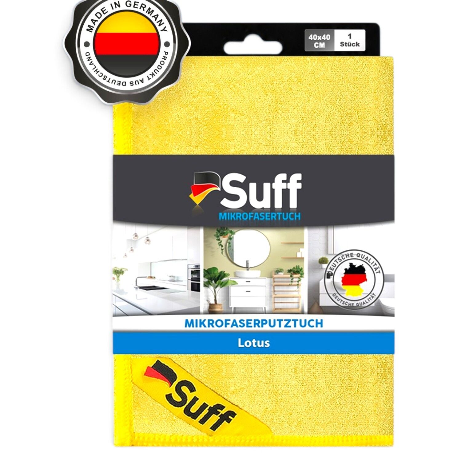 Suff Lotus Premium Yüzey Temizlik Bezi Sarı 40x40 cm