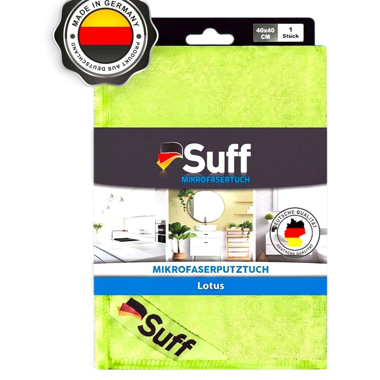 Suff Lotus Premium Yüzey Temizlik Bezi Yeşil 40x40 cm