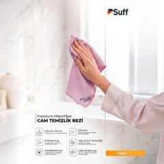 Suff Tulpe Cam Bezi Pembe 40x40 cm