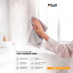 Suff Tulpe Cam Bezi Gri 40x40 cm